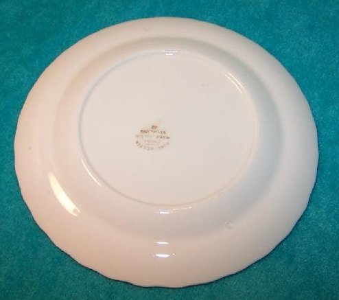 Image 1 of Pope Gosser Dessert Plate Dish, Florence, Pink Rose Garland