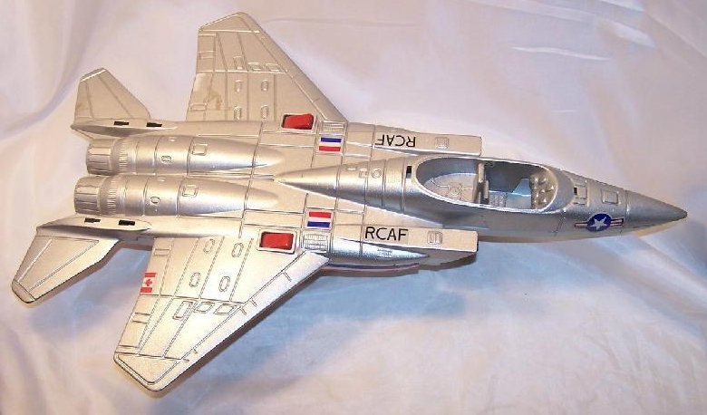 Image 2 of Ertl RCAF Airplane Large Silver Diecast Metal Toy Plane, USA