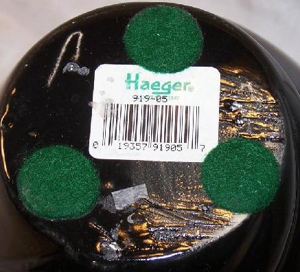 Image 1 of Haeger Black Swirl Vase, Salesman Sample