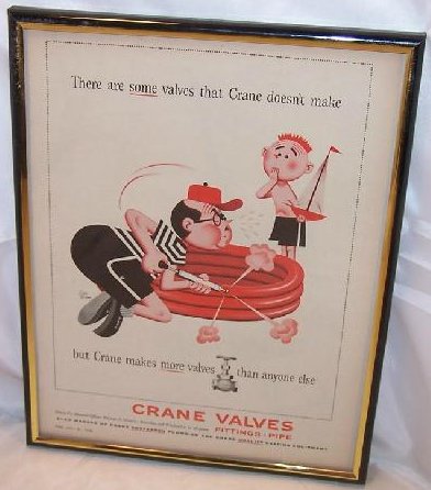 Image 0 of Dad, Son Crane Valves Vintage Print Ad Authentic, Stan Ekman