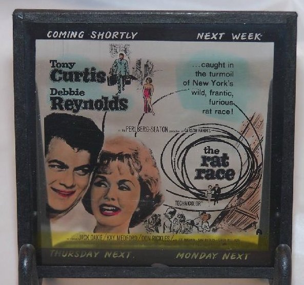 Image 2 of The Rat Race Movie Ad Glass Slide, Curtis, Reynolds, 1960