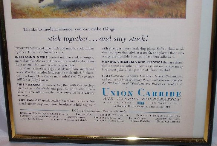 Image 2 of Union Carbide Glue Vintage Print Ad Authentic, 1955