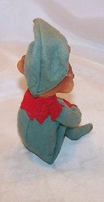 Image 3 of Elf for Your Shelf, Green Elf, Pixie Doll w Red Trim, Japan