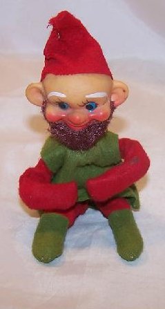 Elf for Your Shelf, Sleeping, Bearded Red Elf, Pixie Doll w Green Hat