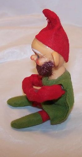 Image 1 of Elf for Your Shelf, Green w Red Trim and Beard, Japan