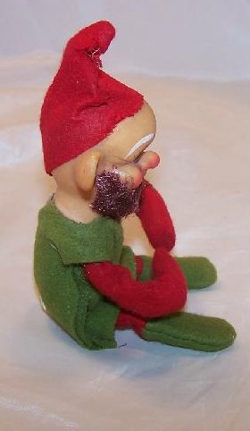 Image 3 of Elf for Your Shelf, Green w Red Trim and Beard, Japan