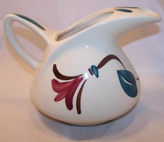 Purinton Pottery Dutch Jug Ivy Red Blossom Dutch Pitcher