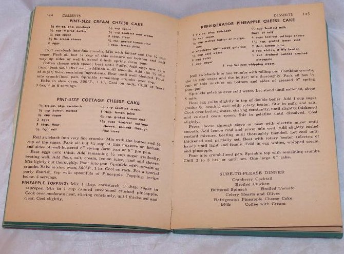 Image 3 of Cookbook Recipes from the Sealtest Kitchens, First Ed 1954