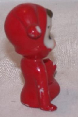 Image 3 of Elf Pixie Lounging in Red Suit, Porcelain, Japan