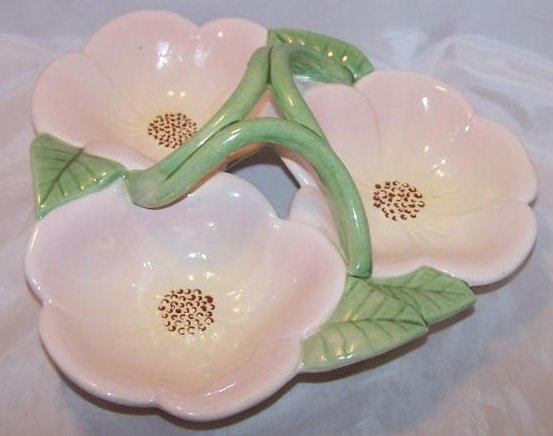 Image 1 of Dogwood Blossom Sculpted Sectioned Bowl, Holland, Beesmer