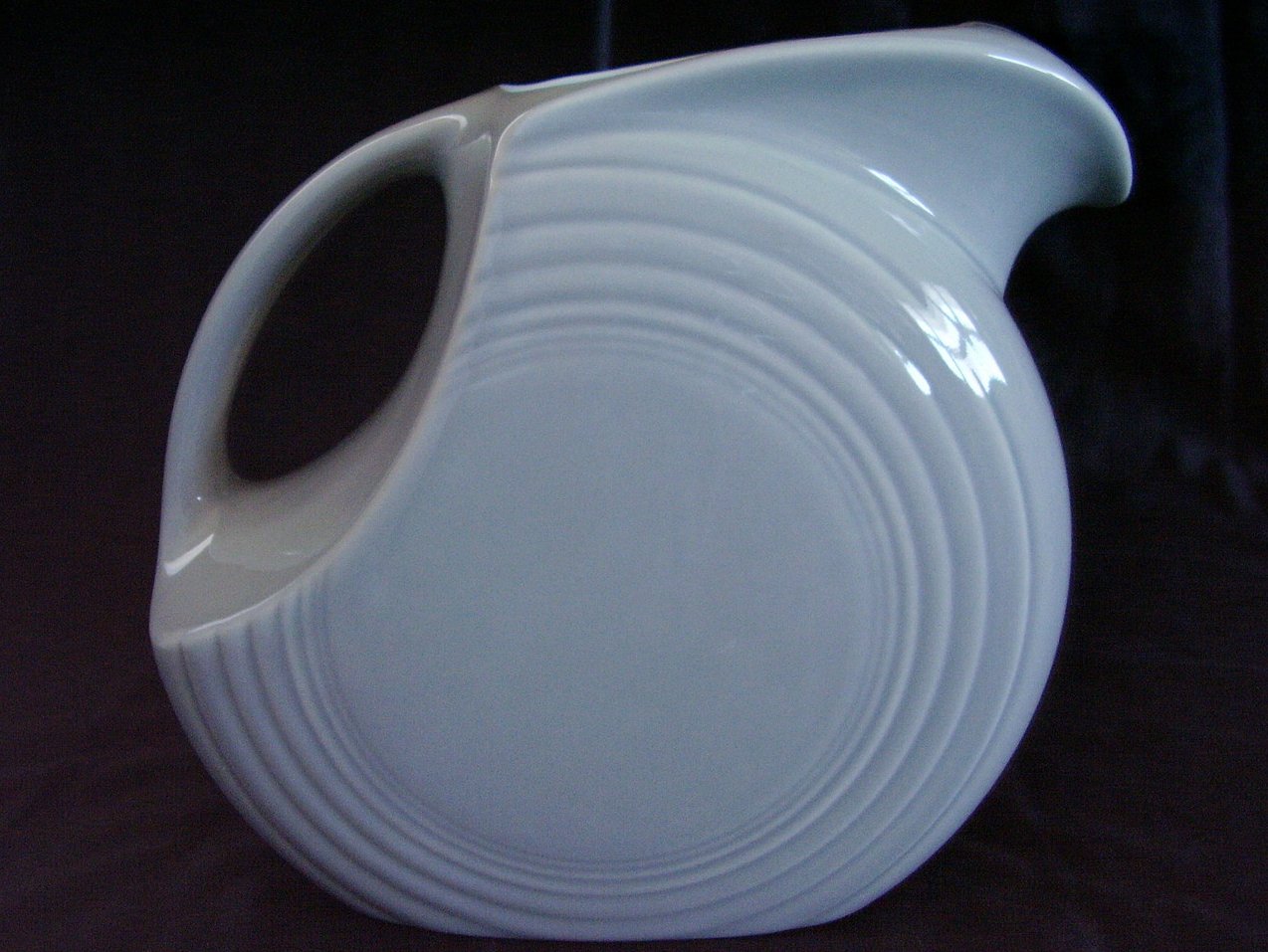 Fiesta Pearl Gray Grey Large Disk Pitcher Contemporary