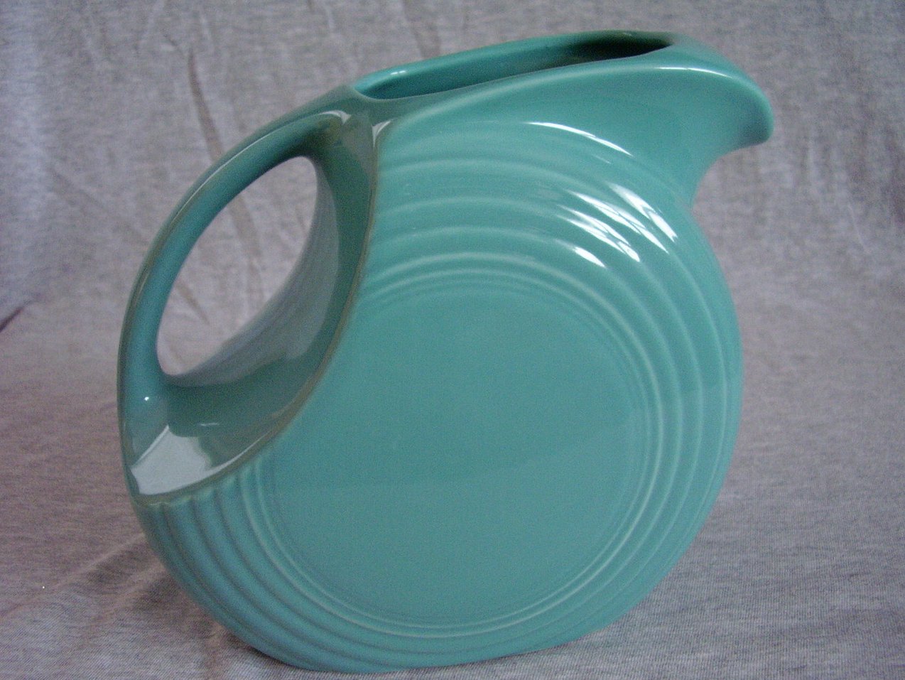 Fiesta Turquoise Large Disk Pitcher Fiestaware Contemporary