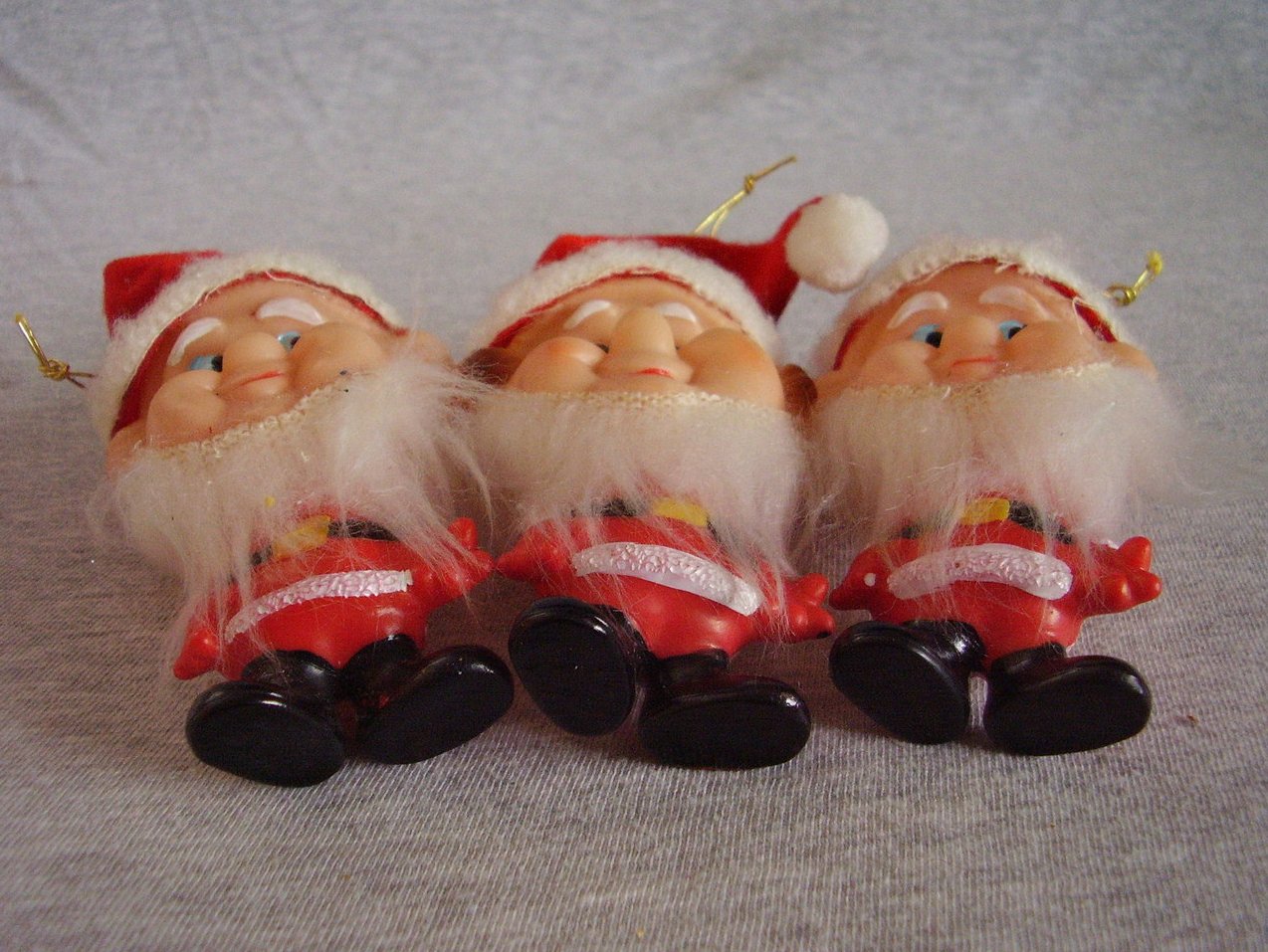 Vintage Soft Plastic Santa Orn