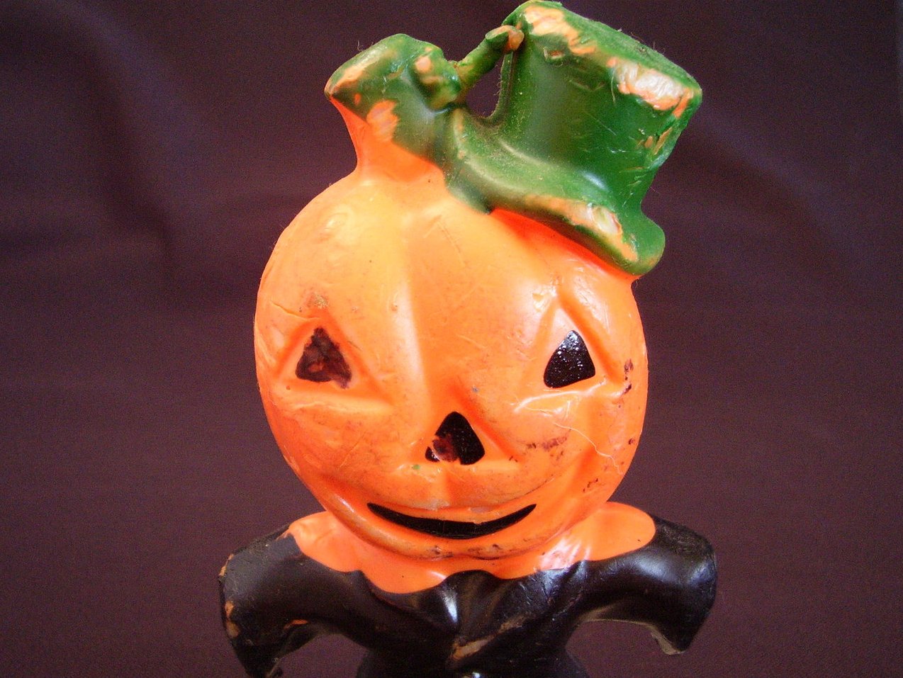 Gurley Jack O' Lantern Pumpkin Man Halloween Candle Vintage