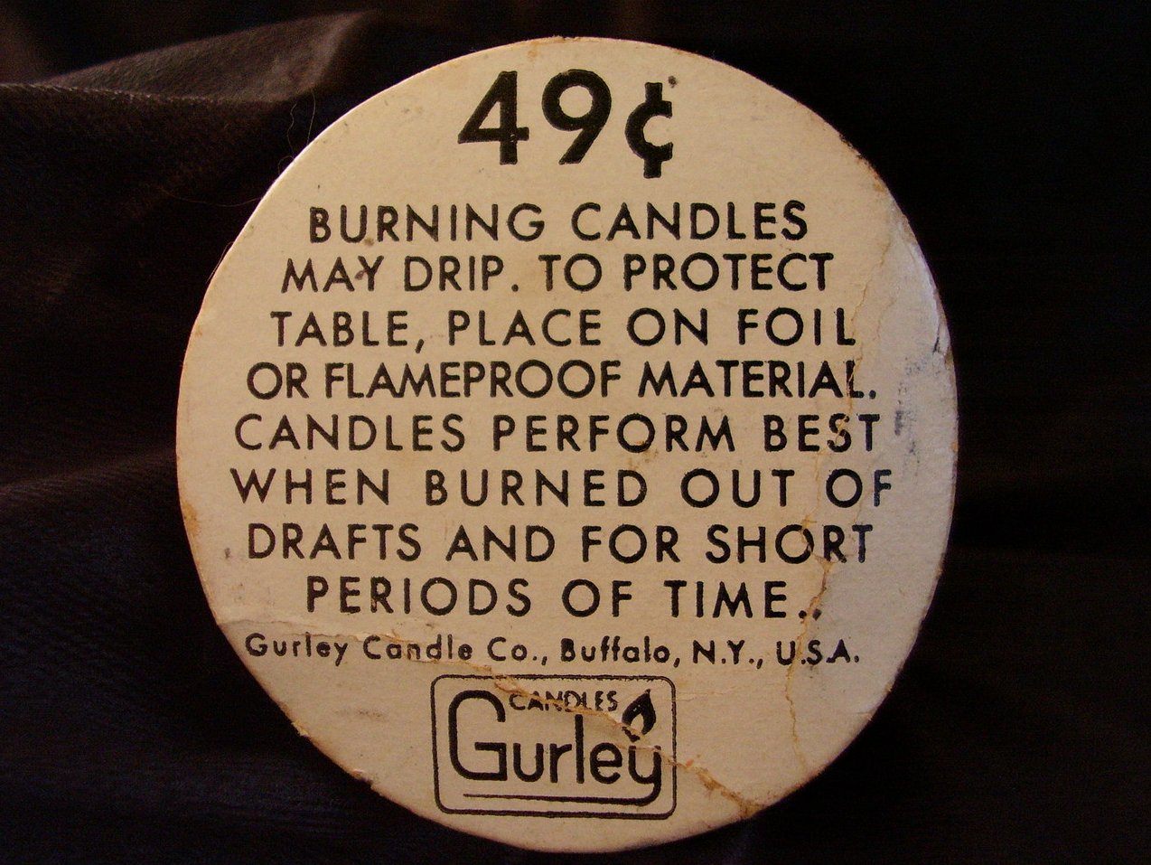 Gurley Jack O' Lantern Pumpkin Man Halloween Candle Vintage