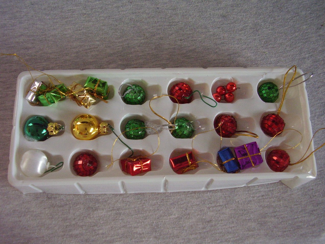 Miniature Christmas Tree Ornaments Lot of 21 