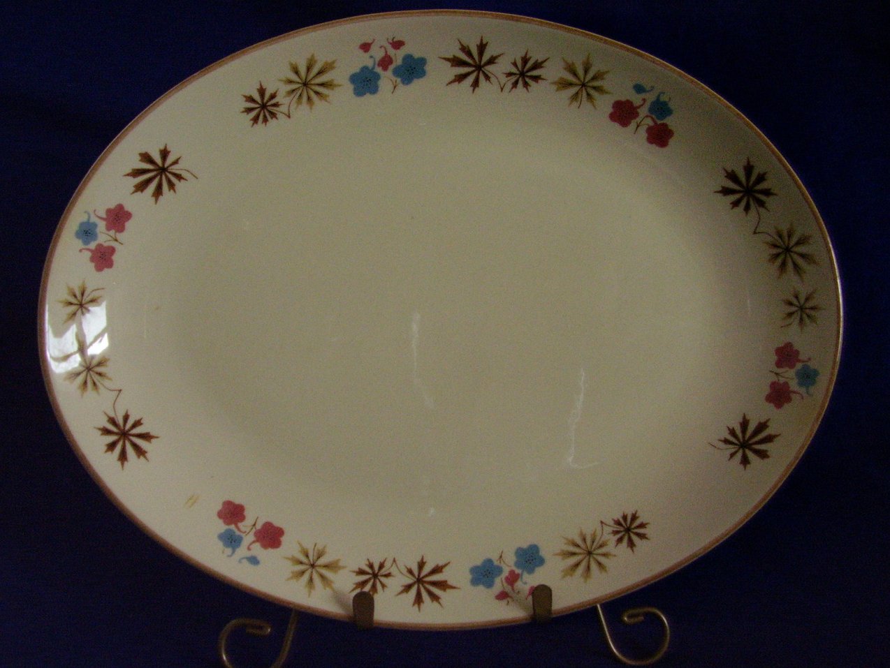 Franciscan China Larkspur Oval Serving Platter Vintage