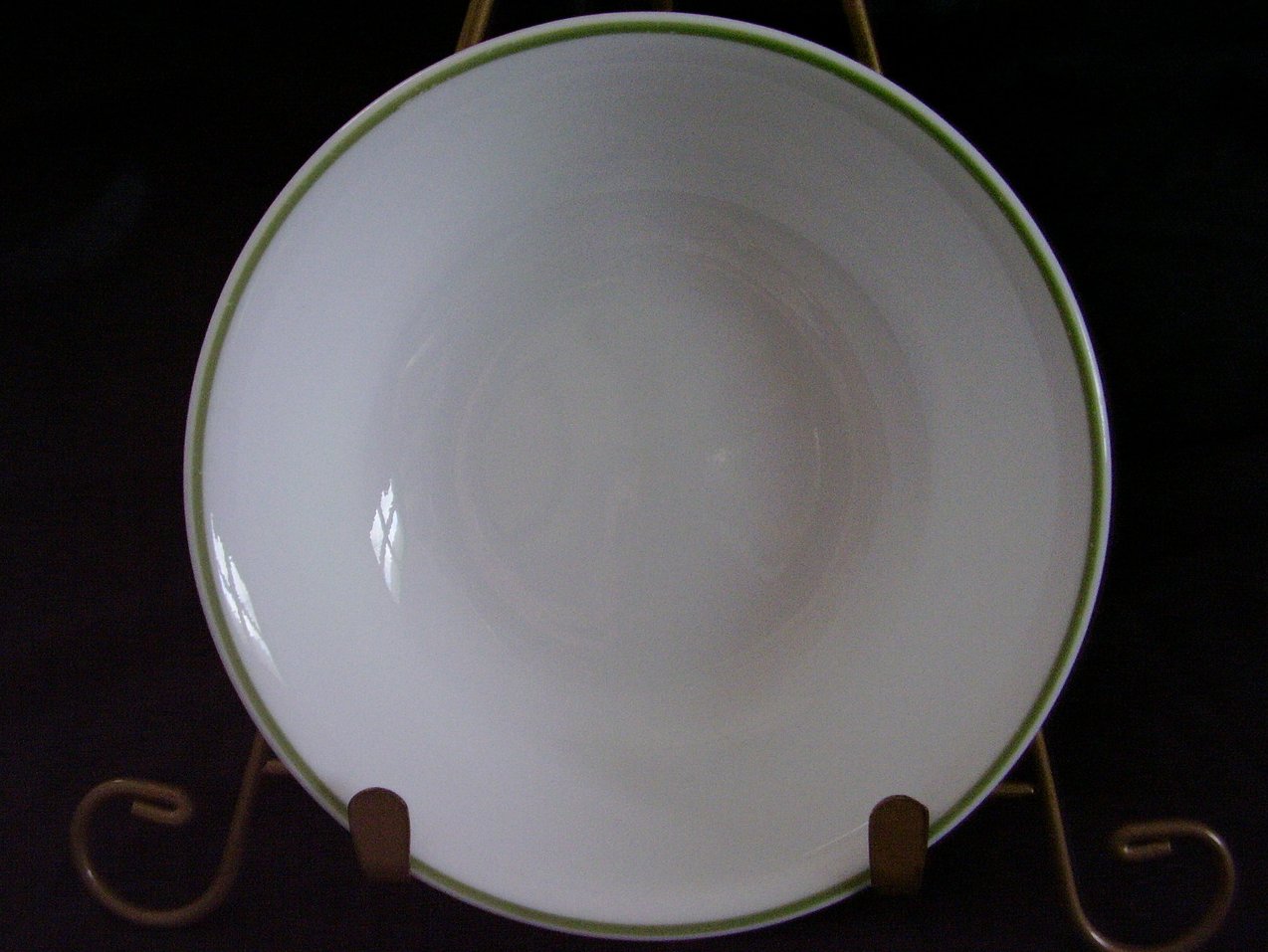 Corelle White Green Band Fruit Bowl
