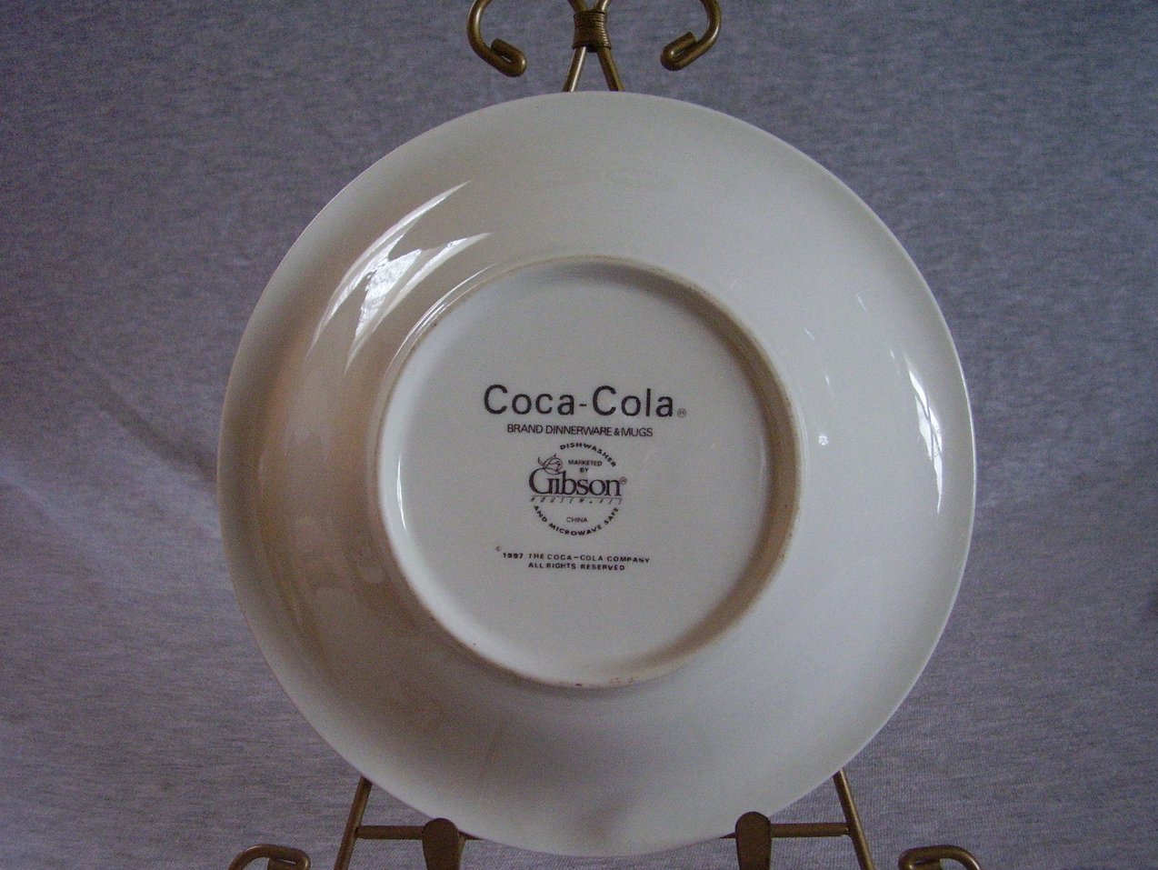 Gibson Coca Cola Coupe Soup Bowl Red Black Checkers