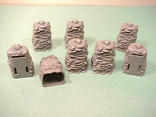 Set Of 8 Marx Re-Issue Rev War Plastic Rock Columns