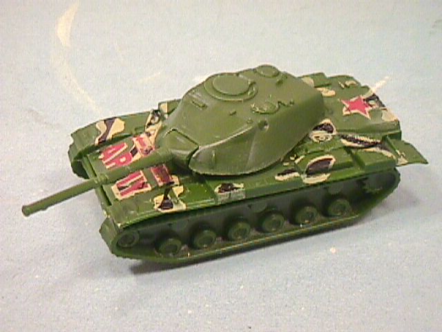 HO Scale Hard Plastic Green Army Tank