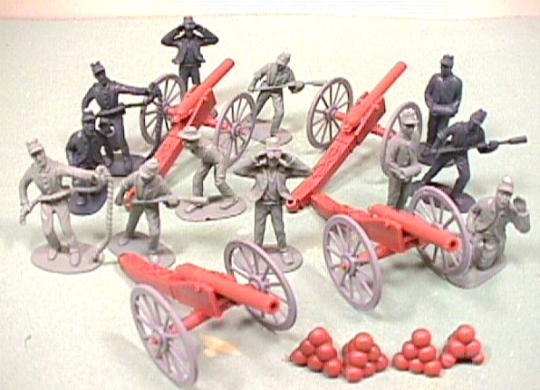 Americana American Civil War Plastic Cannons & Soldiers Set