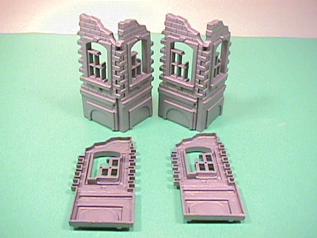 Battlefield Plastic 6 Piece Set Of Tall Building Ruins