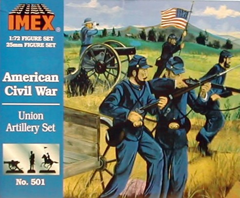 Imex 1/72nd ACW Union Artillery Plastic Figures Set No. 501