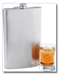 KTFLASK64-  Maxam® 64oz Jumbo Stainless Steel Flask