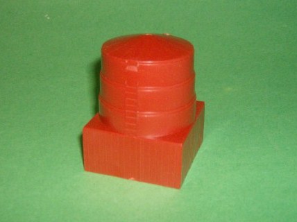 Water Or Fuel Tanker HO Scale Red Plastic Building