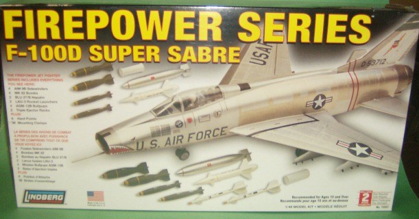 Lindberg 1/48th Scale F-100D Super Sabre Model Kit