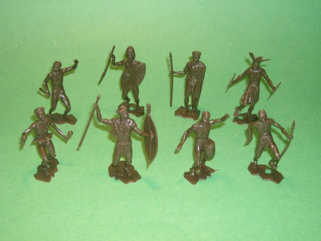 MPC Recast Plastic African Native Warriors 50 Figure Set