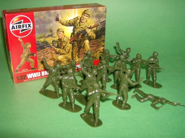 1/32nd Scale Airfix WWII British Commandos Plastic Soldiers Set 