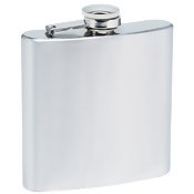 KTFLASK6-  Maxam- 6oz Stainless Steel Flask with screw down Cap