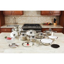 Image 0 of KT28  28pc 12-Element High-Quality, Heavy-Gauge Stainless Steel Cookware Set