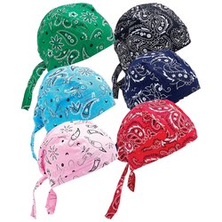 Image 0 of GFSKULL4 - Diamond Plate™ 6pc Assorted Paisley Cotton Skull Cap Set