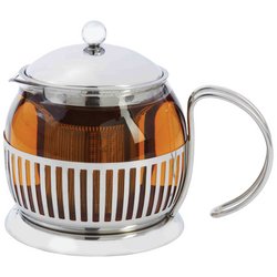 Image 1 of KTEAPT2 - Chef's Secret 40oz Glass Tea Pot with Stainless Steel Infuser and Ne