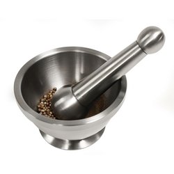 Image 0 of KTHERB - HealthSmart™ Stainless Steel Mortar and Pestle