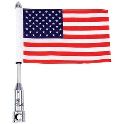 Image 0 of BKFLAGPL - Diamond Plate™ Motorcycle Flagpole Mount and USA Flag