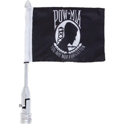 Image 0 of BKFLAGPM - Diamond Plate™ Motorcycle Flagpole Mount and POW/MIA Flag