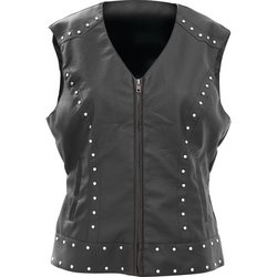 GFVPS - Giovanni Navarre® Tailored Ladies' Faux Leather Studded Vest