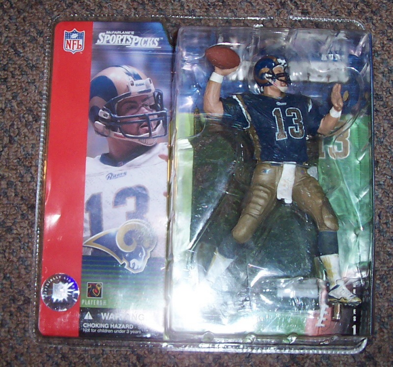 mcfarlane NFL series 1 KURT WARNER Dirty Blue Variant