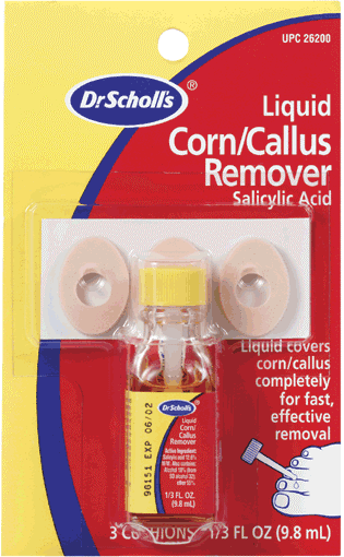Dr. Scholls Corn Callus Remover Liquid.