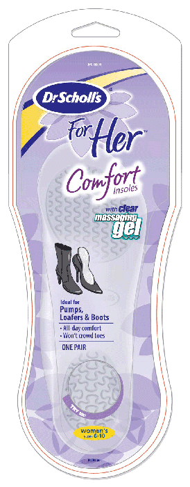 Image 0 of Dr. Scholl's For Her Comfort Insoles With Clear Massaging Gel
