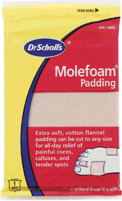 Image 0 of Dr.Scholls Molefoam Cushion 4 1/8x3 3/8 2 Ct.