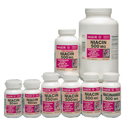 Image 0 of Niacin 250 Mg Timed Release 100 Capsules By Major Pharma