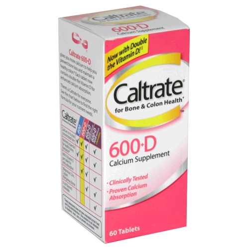 Caltrate 600 + D Calcium Supplement Tablets 60