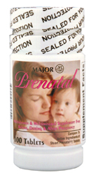 Image 0 of Prenatal Multivitamin Tablet 100 By Major Pharmaceutical