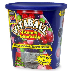Image 0 of Vitab All Vitamin Assorted Flavors Gumballs 36
