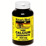Natures Blend Calcium Carbonate 600 Mg Tablets 100